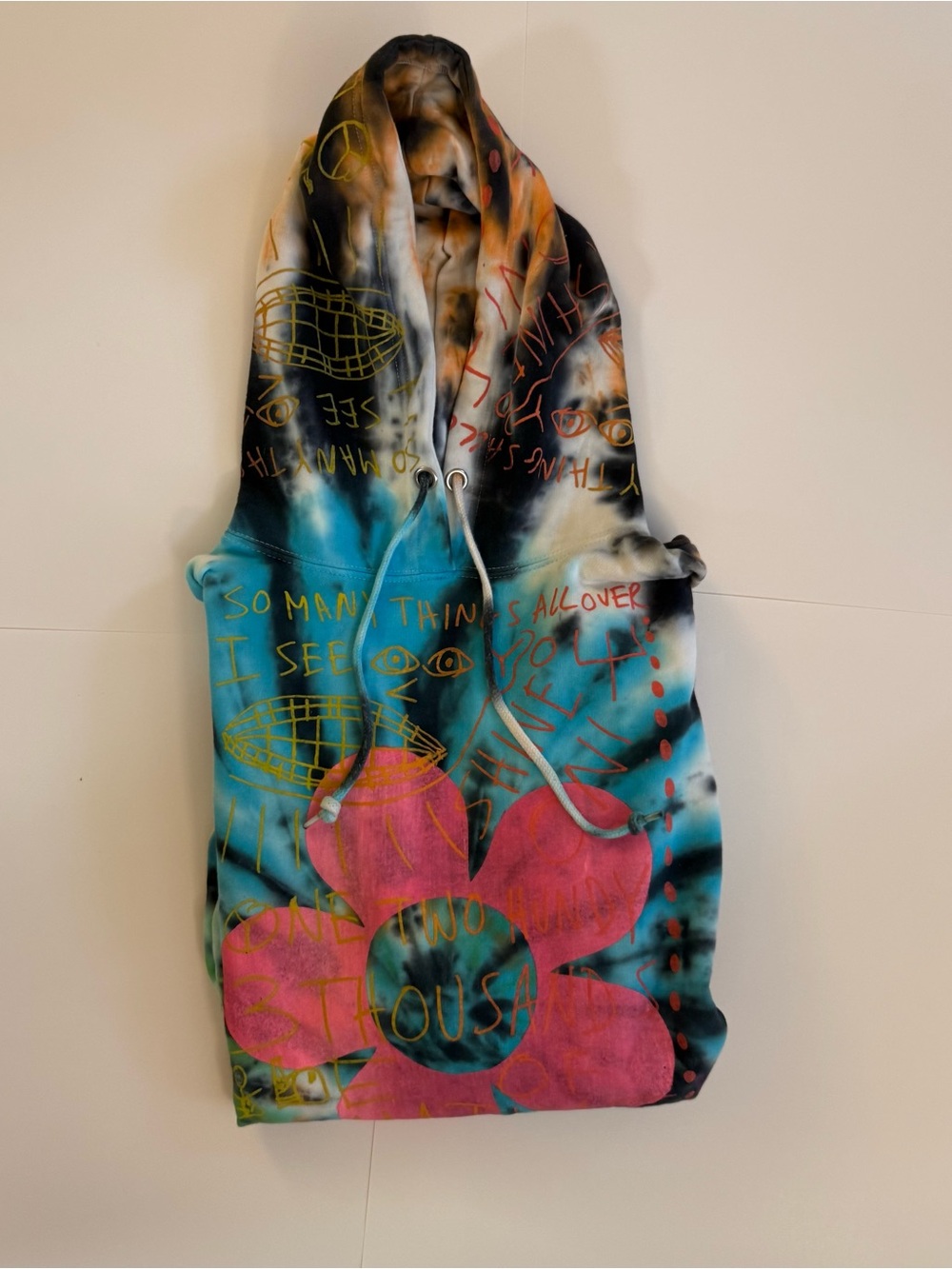 Golf Wang Flower Boy Tie Dye Hoodie Tyler The Creator Multi Color Graphic - Picture 10 of 12